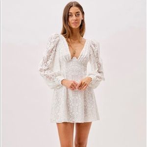 Nadine white lace for love and lemons dress